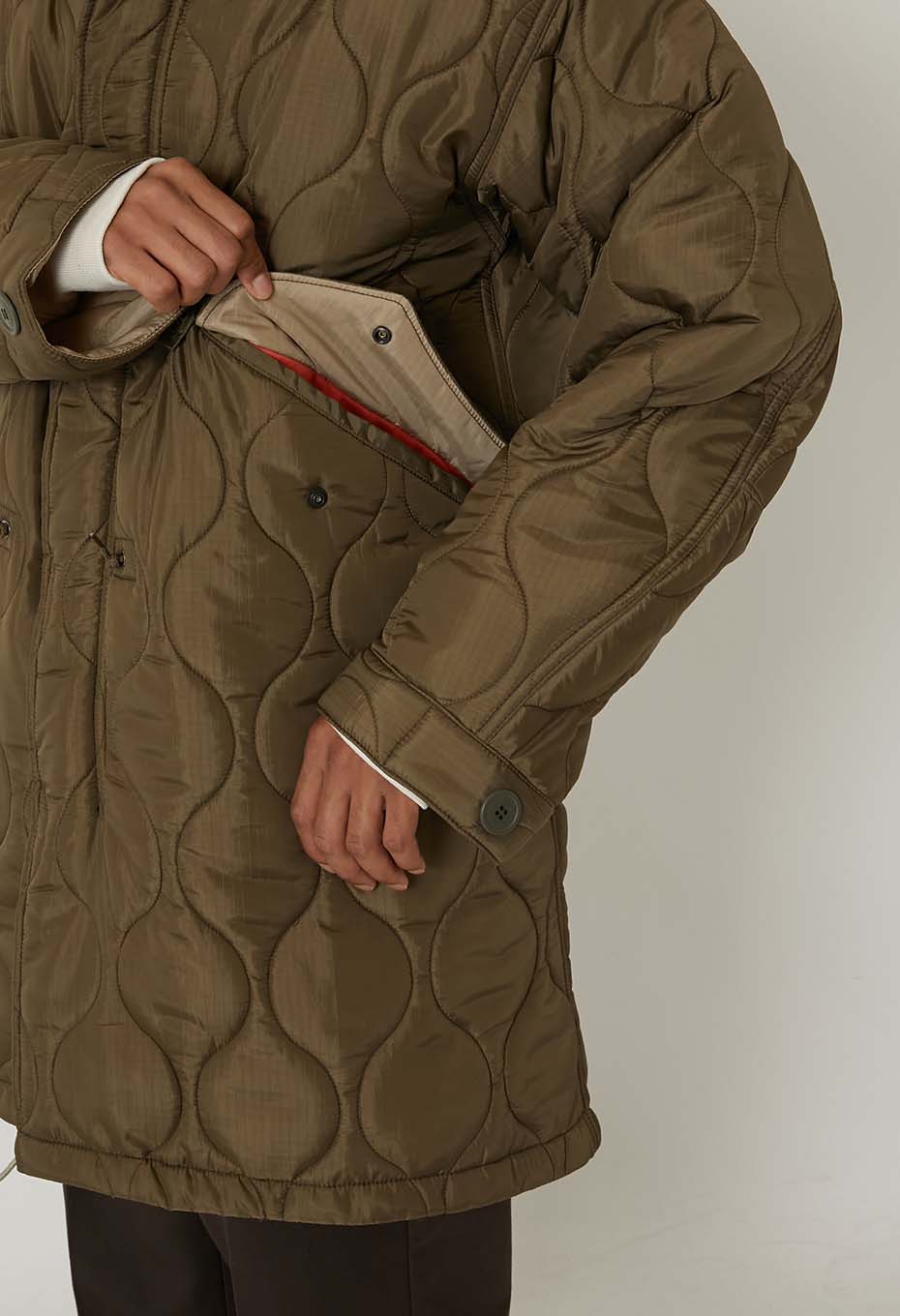 キルティングナイロン ライトウェイト M-65 フィッシュテール コート