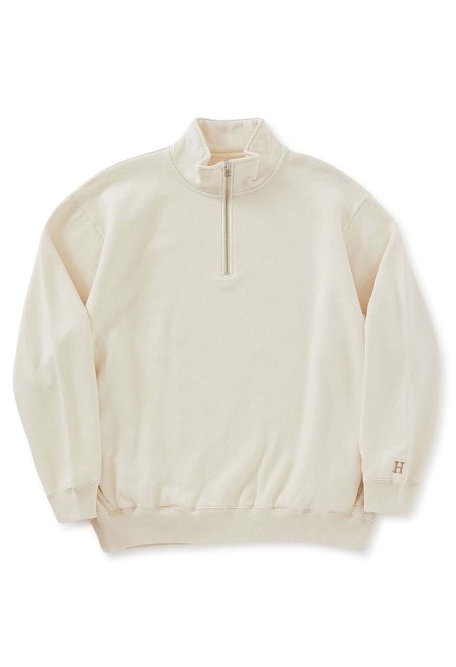 スーパーストレッチ スウェット ハーフジップ プルオーバー