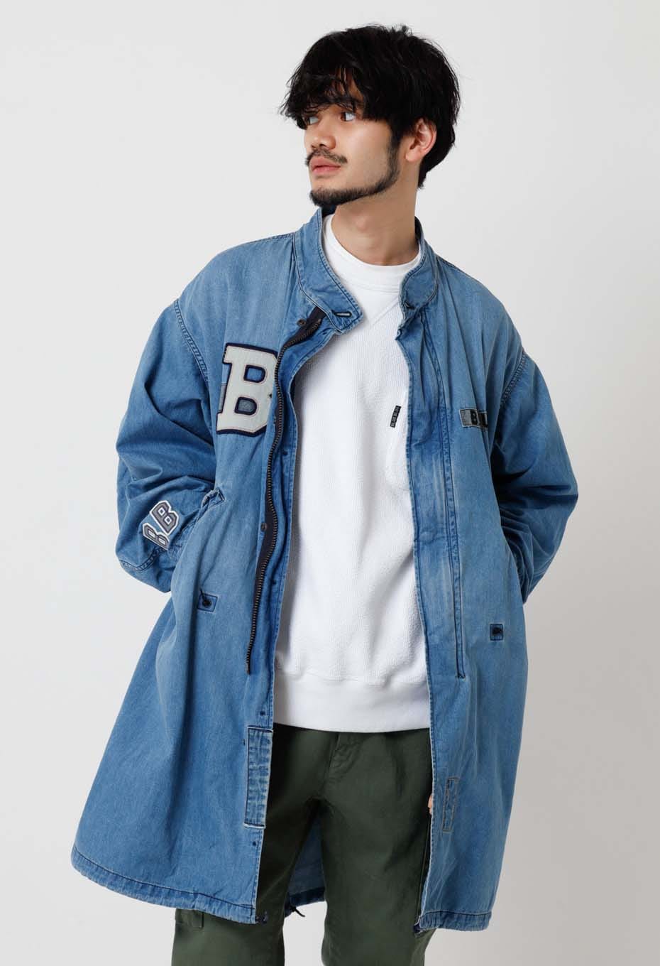 交渉可】BLUE BLUE デニム ピーコート サイズ3 BLUE BLUE】ブルー