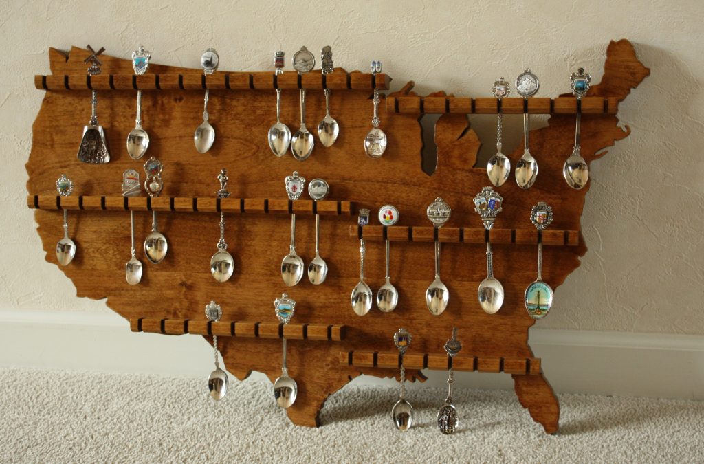 アメリカ地図のスプーンラック | HUDSON RIVER WOOD CRAFTS