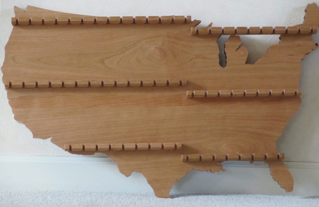 アメリカ地図のスプーンラック | HUDSON RIVER WOOD CRAFTS