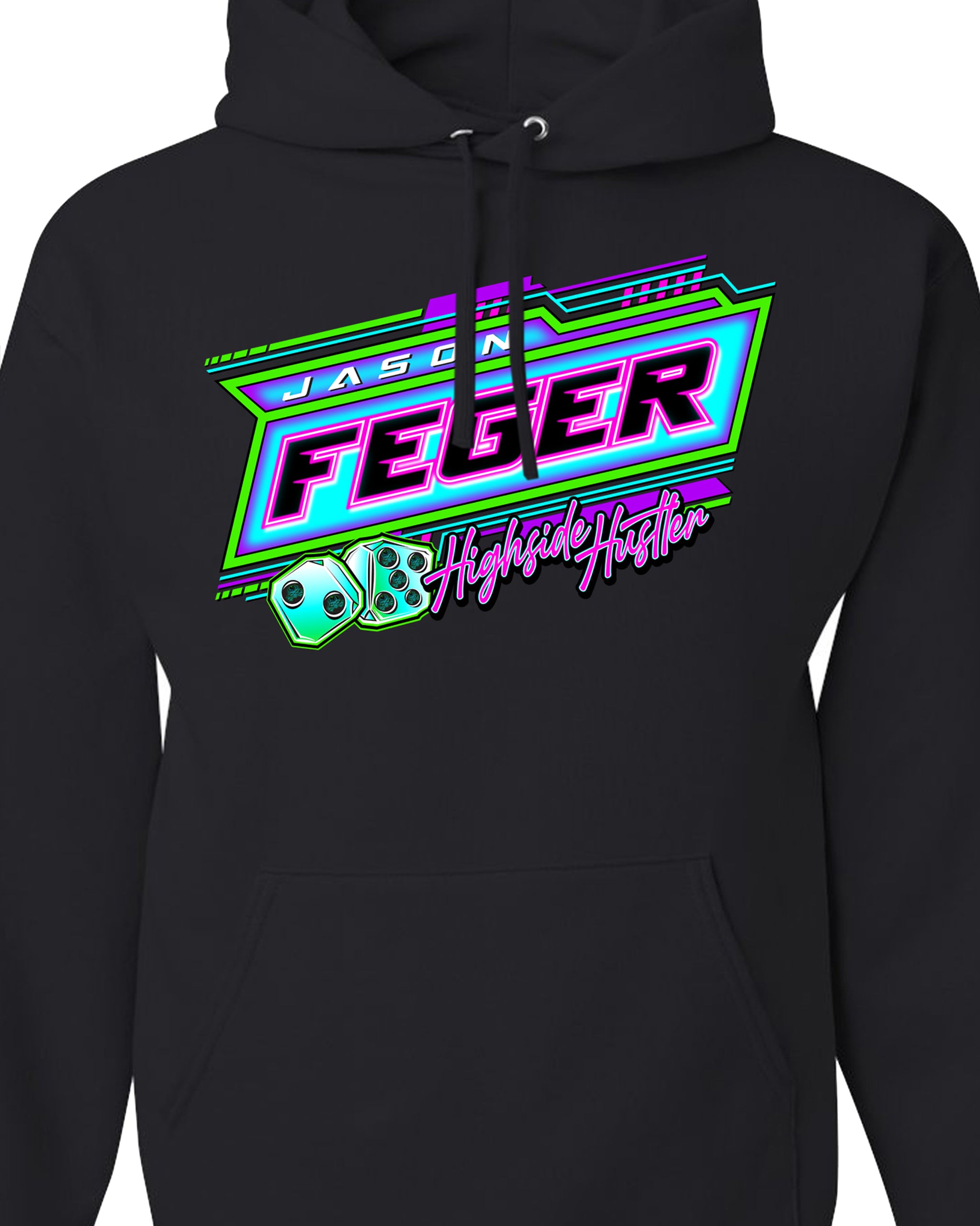 Jason Feger Vulgar Display of Power Dirt Late Model Hoodie
