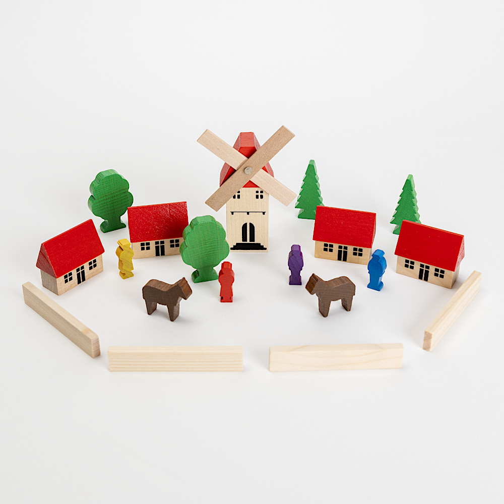 小さなつみ木 風車のある村：生活・くらし：百町森