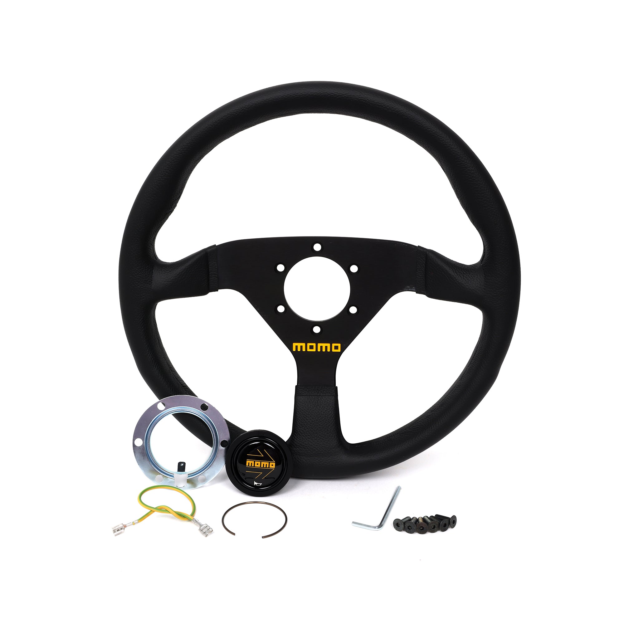 Momo MOD78 320mm Leather Steering Wheel · Hybrid Racing