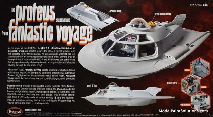 Moebius 1/32 Proteus Submarine from “Fantastic Voyage” Review by