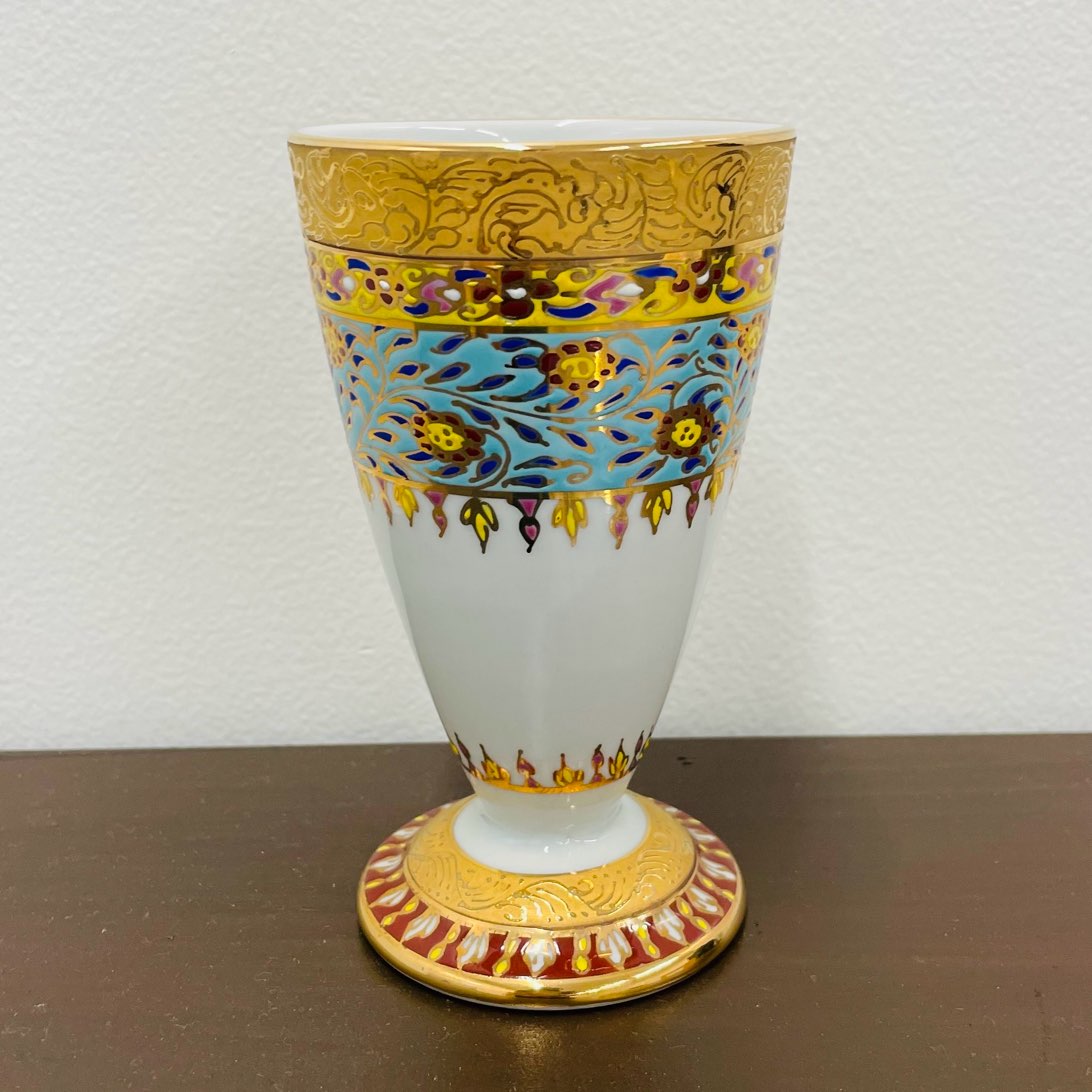 タイ ベンジャロン焼き 置き物 ブラパー大学 タイ ベンジャロン焼き