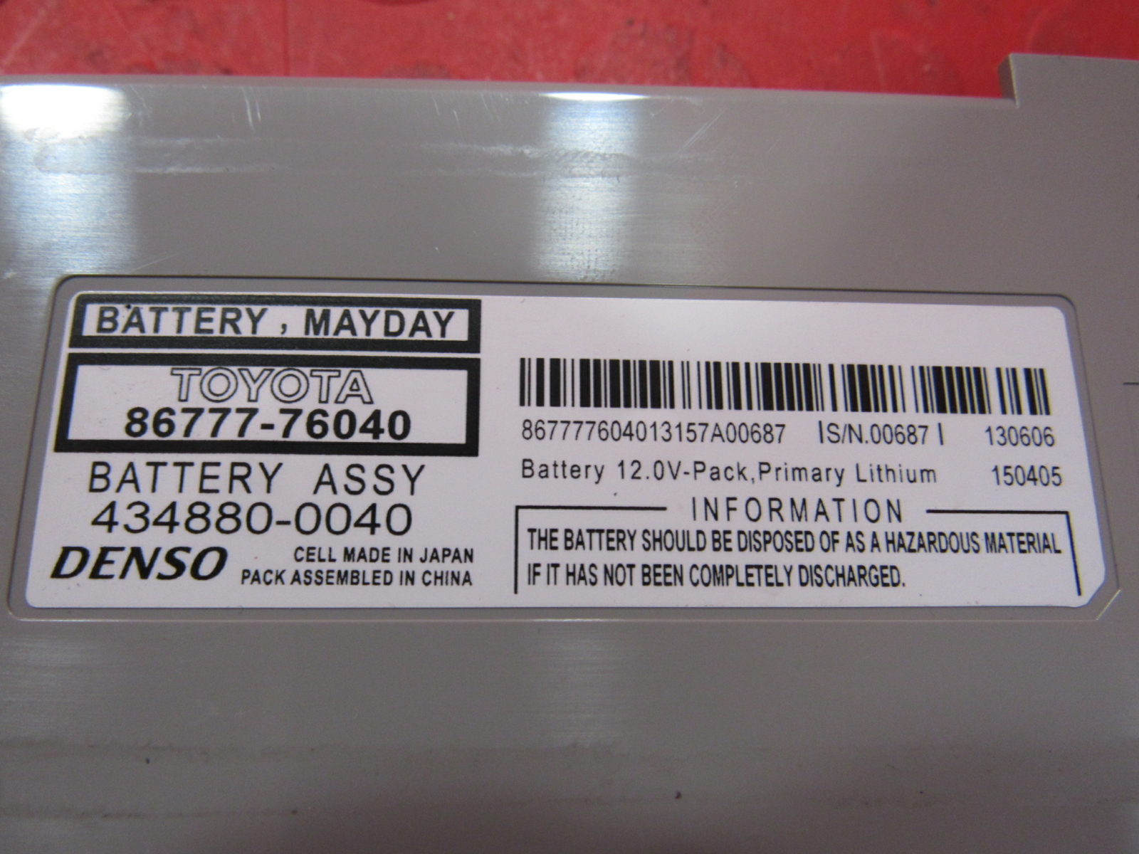 10-18 Lexus RX350 RX450h CT200h Battery Mayday Control Module