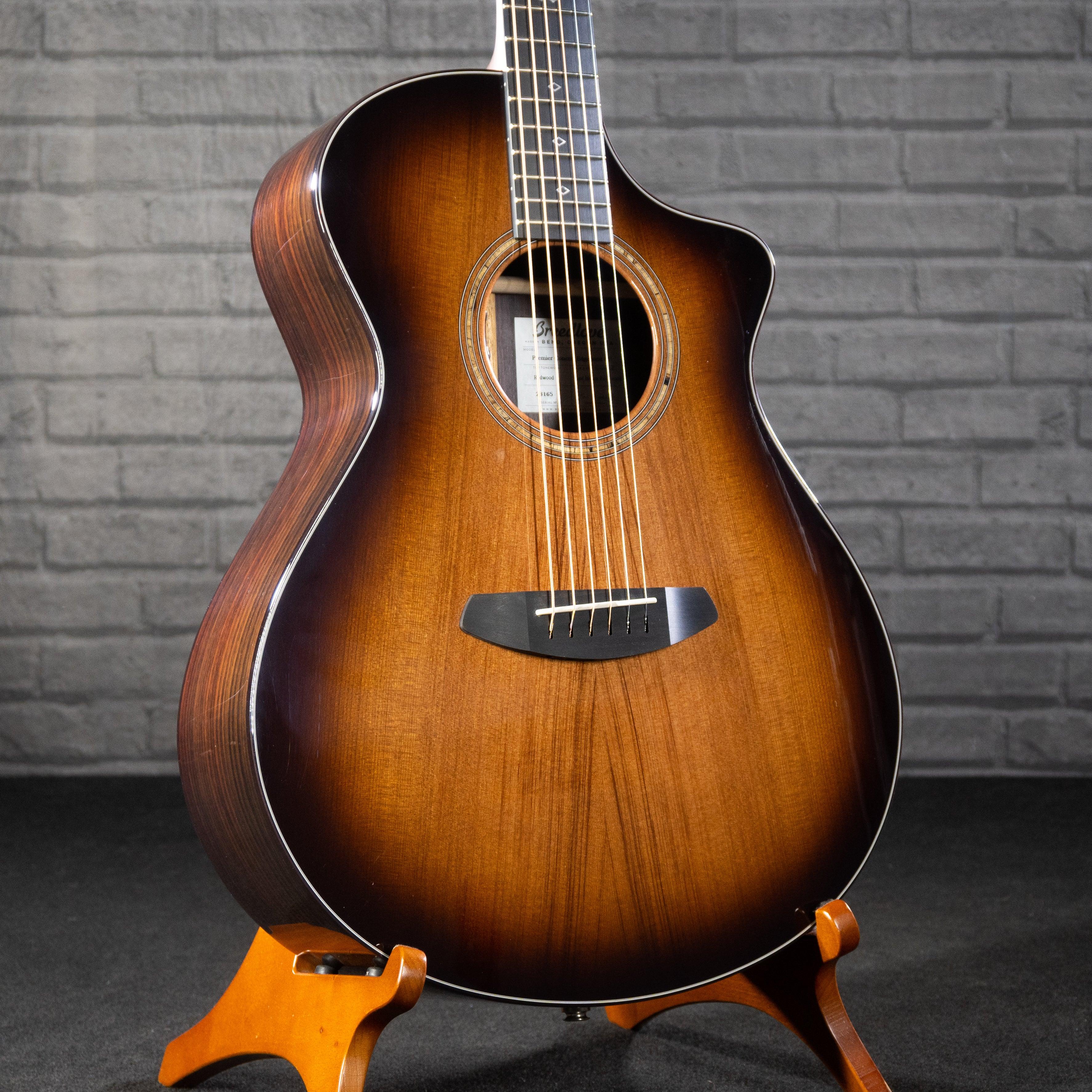 Breedlove Premier Concert Edgeburst CE Redwood Acoustic Guitar
