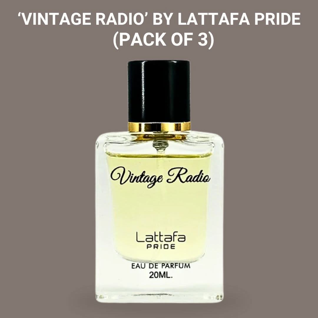 Vintage Radio Eau de Parfum Spray 20ml (0.6 oz) by Lattafa Pride