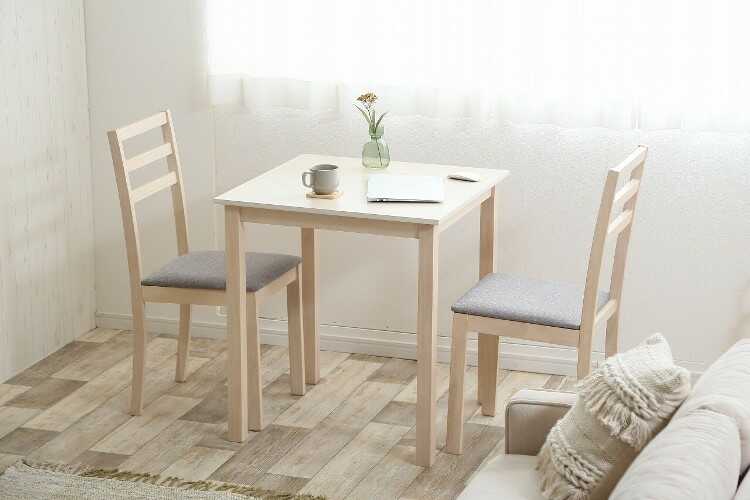 DI-2279 激安2人用ダイニングテーブルセット｜70cmナチュラル