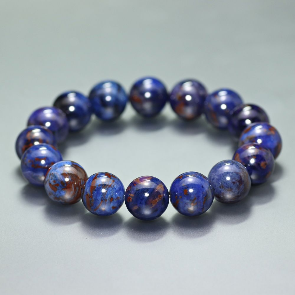 希少・高品質++]ブルースギライトブレスレット（約12.5mm玉） - 埼玉県