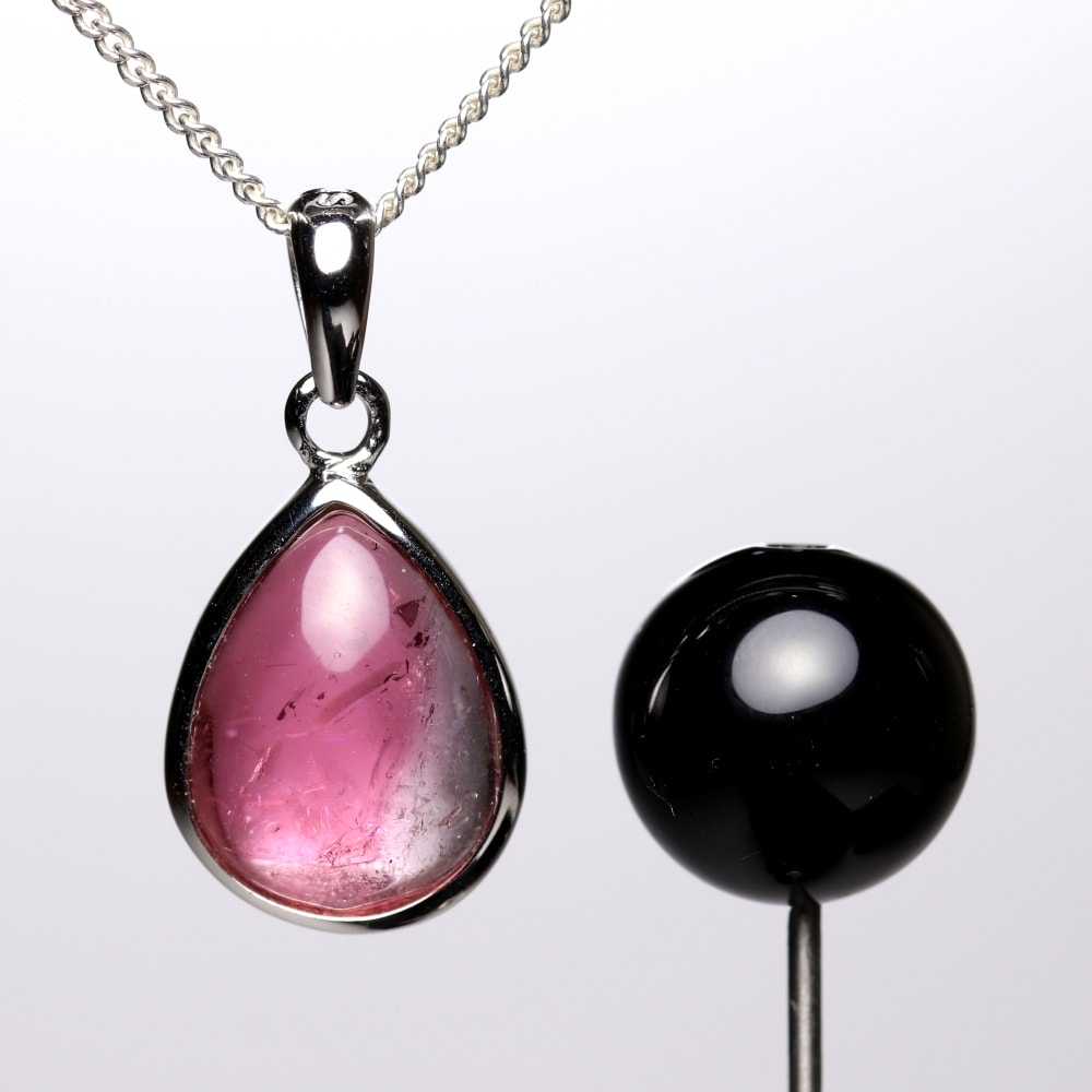 ブラジル産]ピンクトルマリンペンダントトップ（シルバー925） - 埼玉