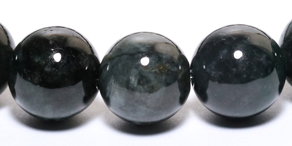 特別価格/高品質]ミャンマー産天然黒翡翠ブレスレット（約8.5mm玉