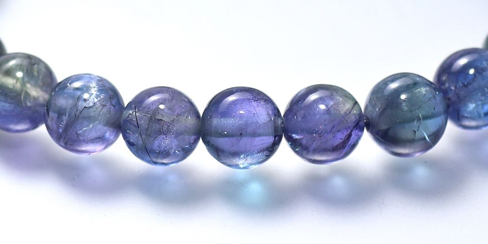 最高品質]バイカラータンザナイトブレスレット（約8.5mm玉） - 埼玉県