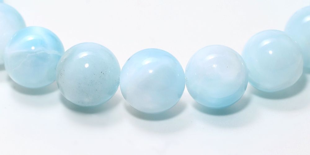 高品質]アイスラリマーブレスレット（約10mm玉） - 埼玉県吉川市の