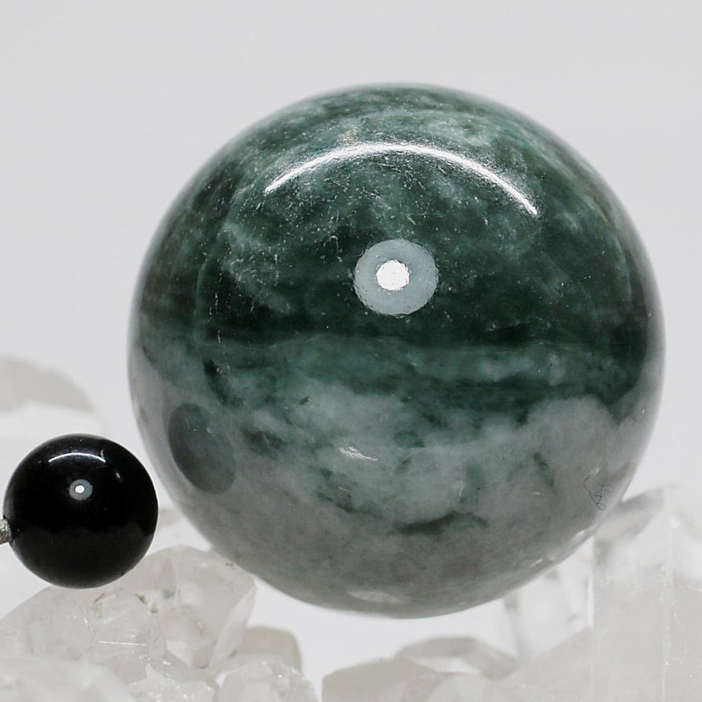ロシア/シベリア産翡翠丸玉/ヒスイスフィア（球体直径36.8mm） - 埼玉