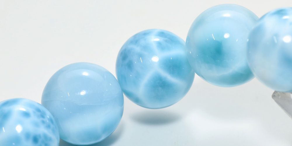 特別価格/高品質]ラリマー大玉ブレスレット（約19.5mm玉） - 埼玉県