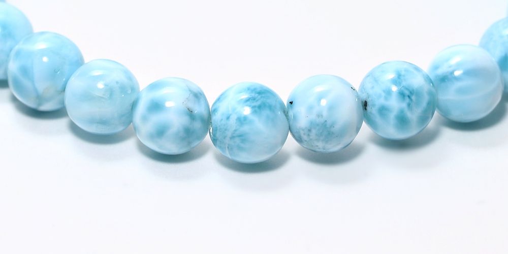 高品質+]ラリマーブレスレット（約8mm玉）☆現品動画あり - 埼玉県吉川