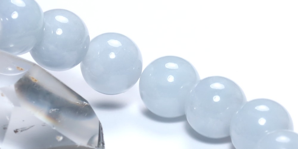 高品質]ミャンマー産天然ラベンダー翡翠ブレスレット（約13mm玉