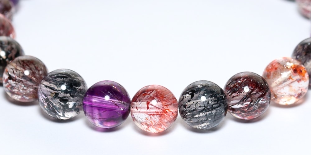 トップクォリティ]ミックススーパーセブンブレスレット（約8mm玉