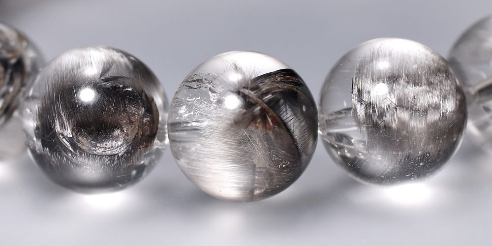 トップクォリティ]プラチナルチルクォーツブレスレット（約11.5mm玉