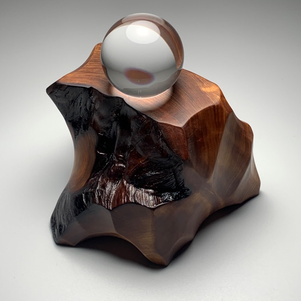 日本/屋久島産]オリジナル屋久杉台座/水晶置き台（天然石