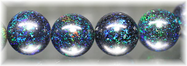 最高品質]ブラックマトリックスオパールブレスレット（約10mm玉