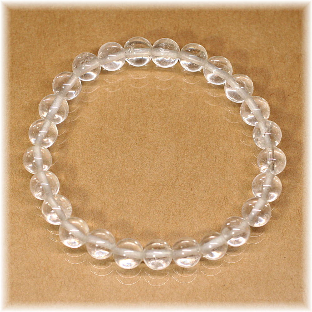 ガネッシュヒマール産]ヒマラヤ水晶ブレスレット（約7.5mm/手磨き