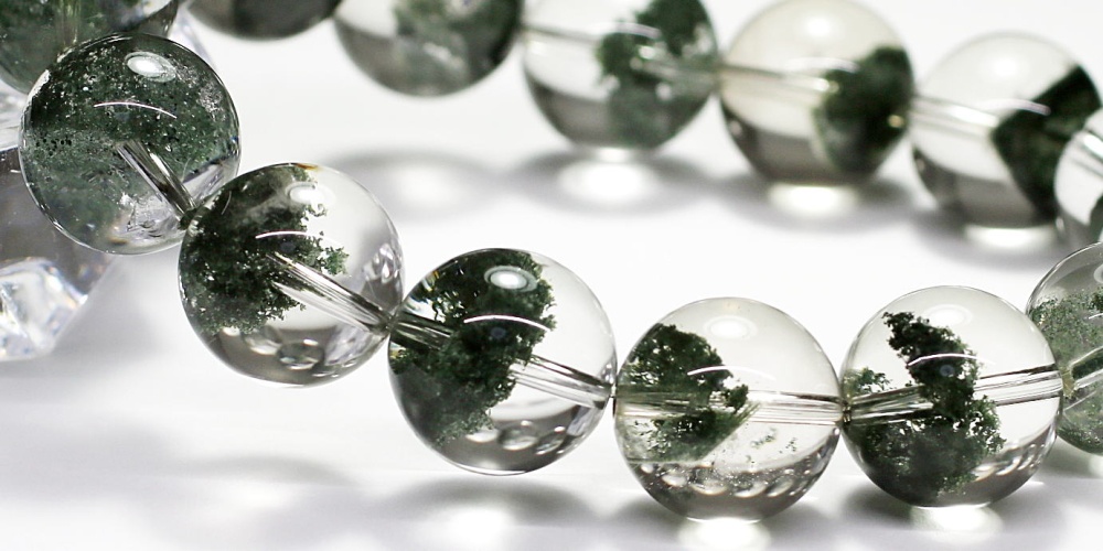 プレミアム]ブラジル産グリーンファントムクォーツブレスレット（約