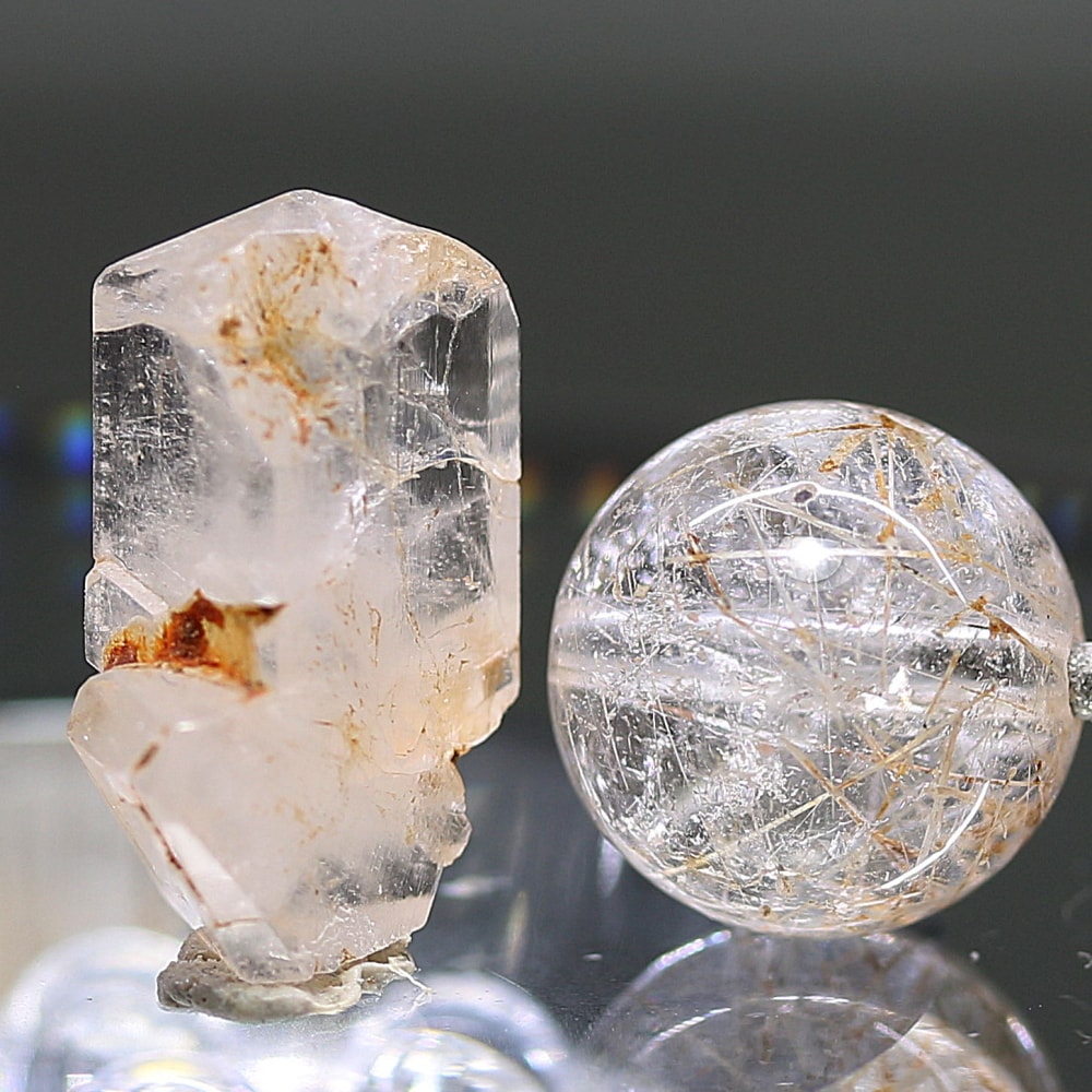 希少・ミャンマー産]天然フェナカイト結晶原石/宝石質（1.43g/簡易鑑別