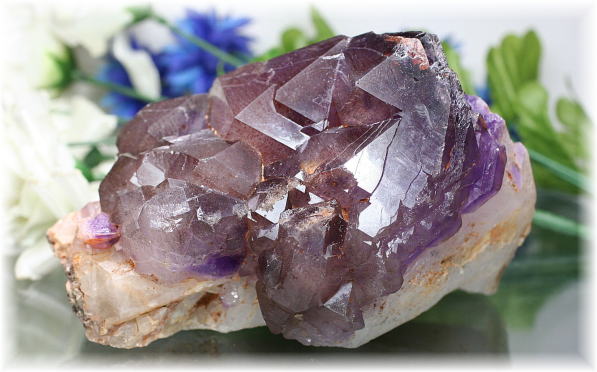 マダガスカル産]ゲーサイトインアメジストエレスチャル原石 - 埼玉県