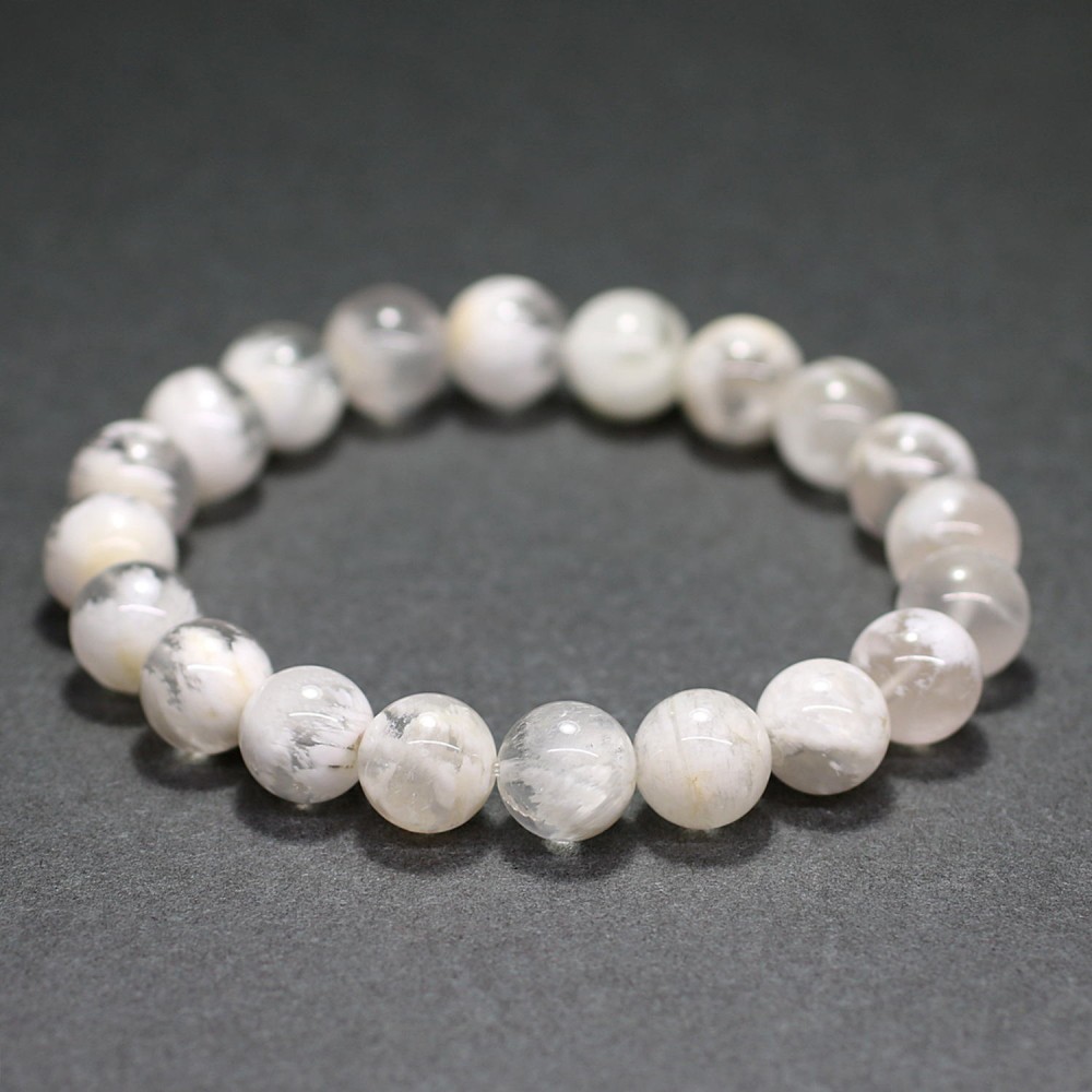 マダガスカル産]セリサイトインクォーツブレスレット（約9mm玉