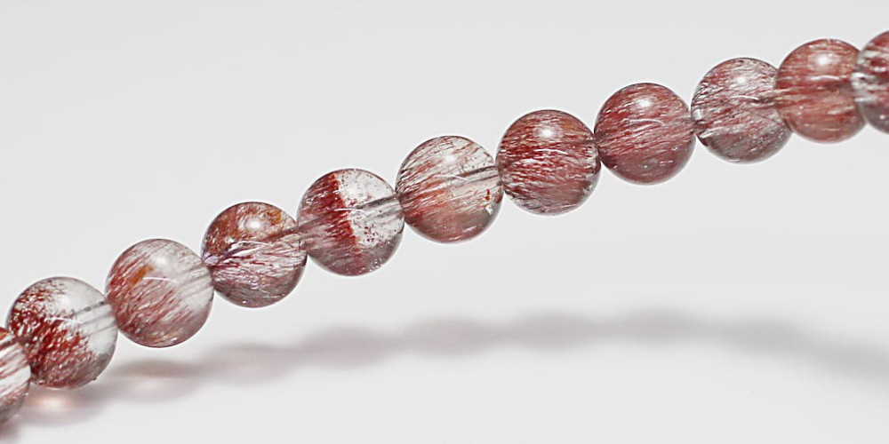 高品質++]スーパーセブンブレスレット/レッド系（約5.5mm玉・レピ