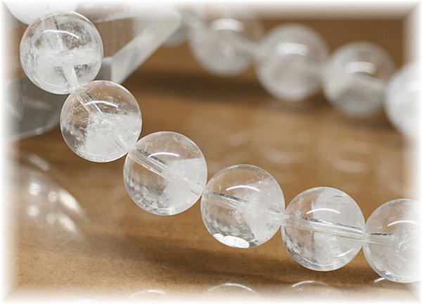 3A++]ホワイトスノーファントムクォーツブレスレット（約10.5mm玉