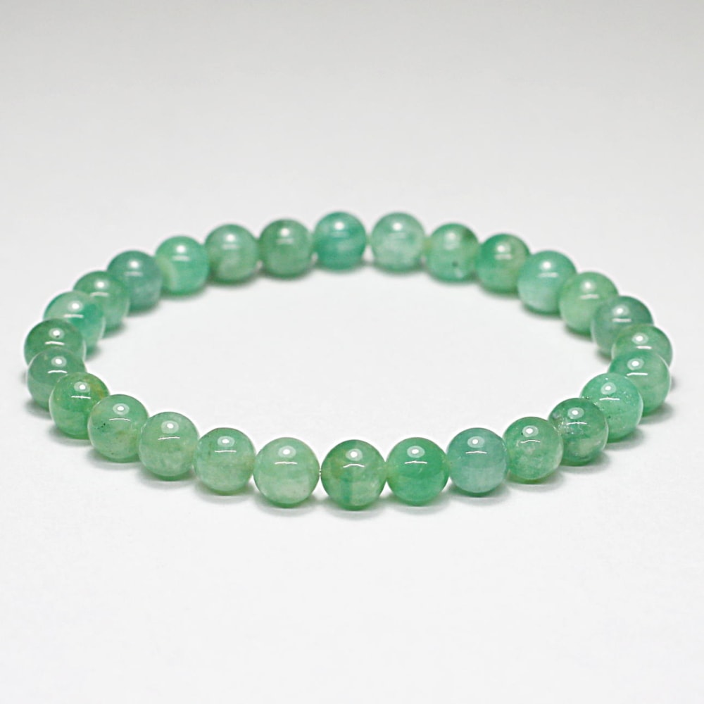 高品質]ザンビア産エメラルドブレスレット（約6.5mm玉） - 埼玉県吉川