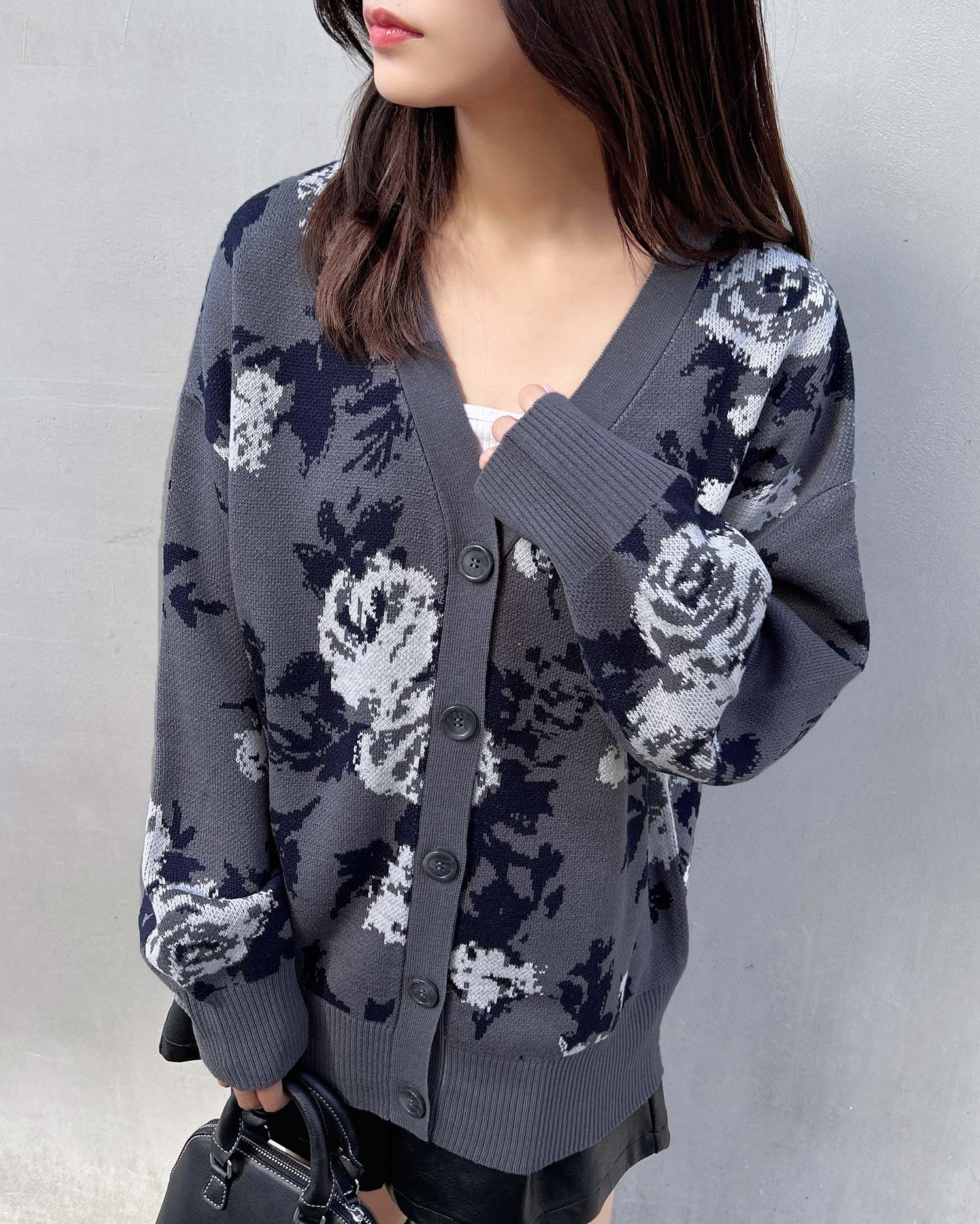 フラワージャガードニットカーディガン｜INGNI(イング) 公式通販