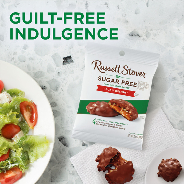 Russell Stover Sugar Free Pecan Delight Chocolate Candy, 2.4 oz