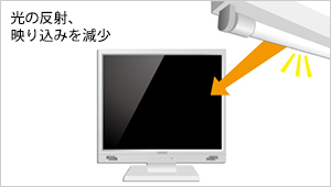 LCD-AD171EW-P | 低消費電力パネル採用 保護フィルター搭載 17型