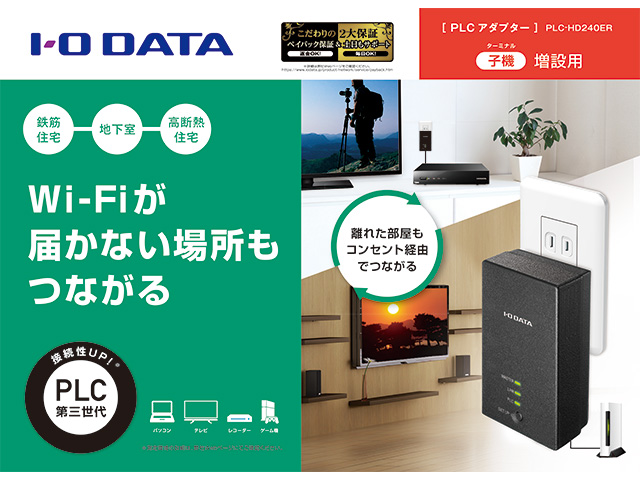 PLC-HD240ERシリーズ 仕様 | | アイ・オー・データ機器 I-O DATA