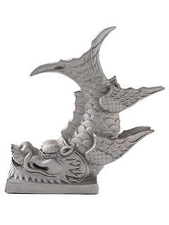 鯱（シャチホコ） 口開き - 株式会社ミハラ - 淡路瓦伝統のいぶし焼の