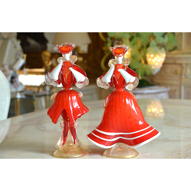 ベネチアングラス/男女フィギュリンセット ベネチアングラス/男女