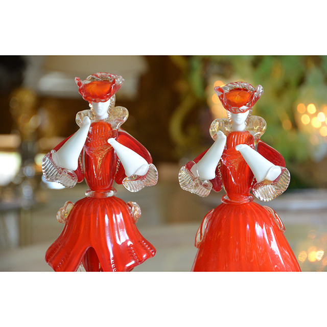 Venice Doll-ベネチアン人形｜レッド仕上げ｜男女ペア｜GLS0022IB