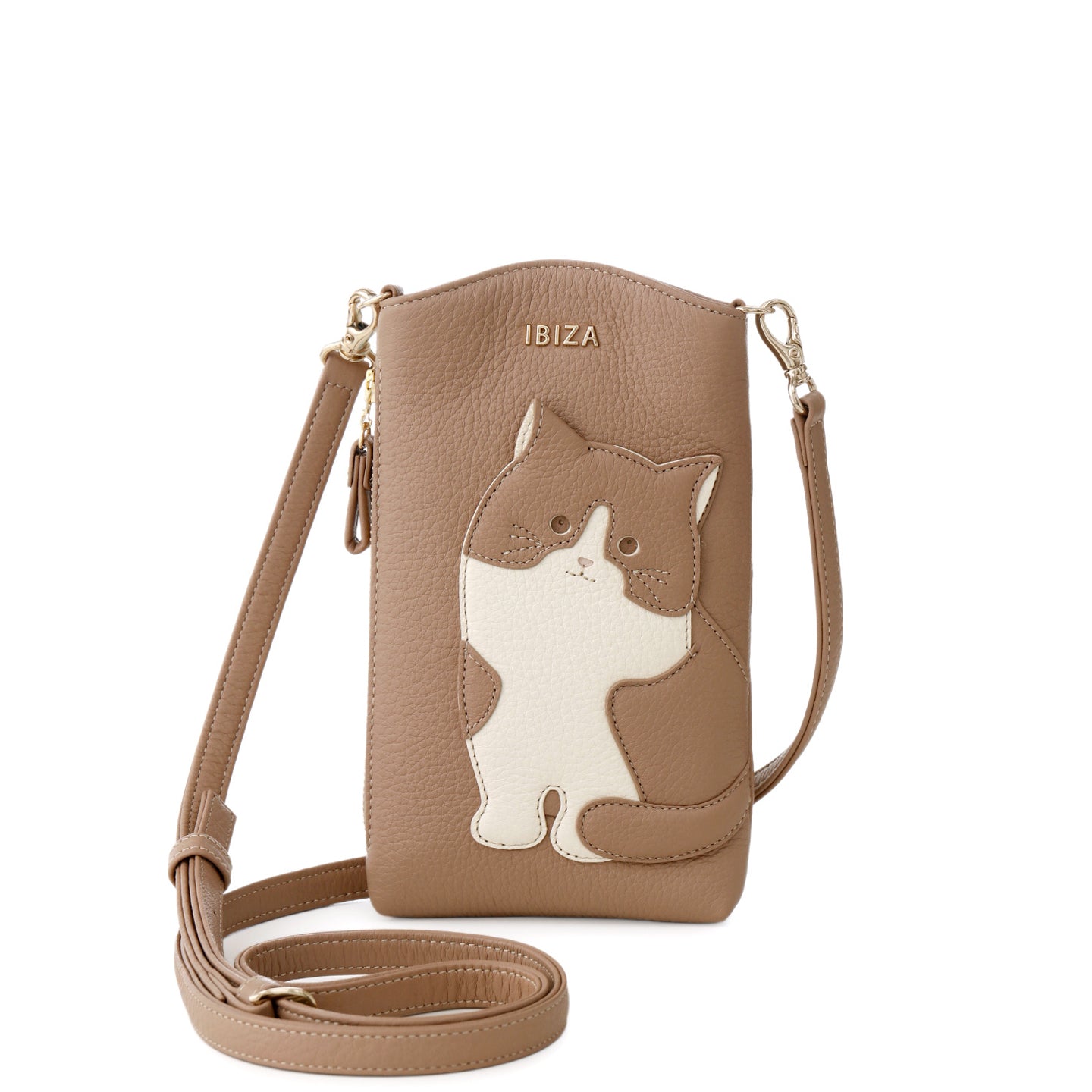 アニマーダ 牛革 スマートフォンポシェット(ネコ) – イビサ オンライン