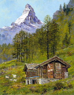 油絵 能面 能楽 黒川能 日本絵 武田靖夫画 伝統芸能 金背景 絵画