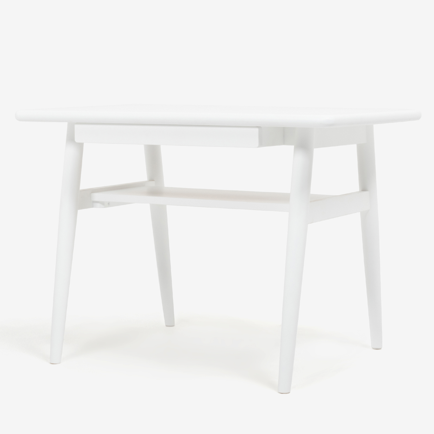 秋田木工 リビング＆ダイニングテーブル 「ティアラ」 引出し付 棚付