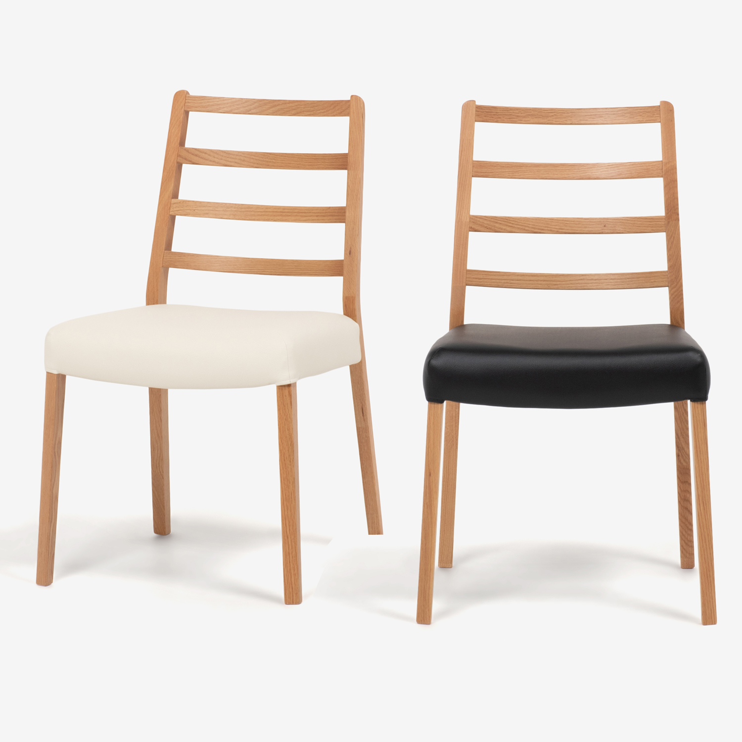 ダイニングチェア「シネマ Aタイプ」レッドオーク材 ホワイトオーク色