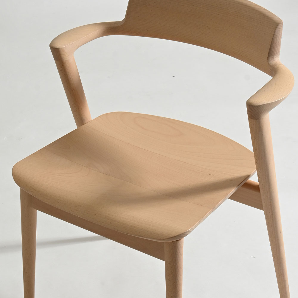 飛騨産業 ダイニングチェア（半肘付き）「SEOTO-セオト-KD201AB」セミ