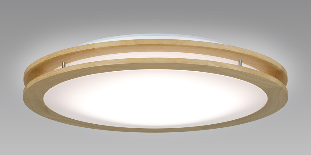LEDシーリング「SLDC12829SG」約10〜12畳用 ナチュラルオーク色