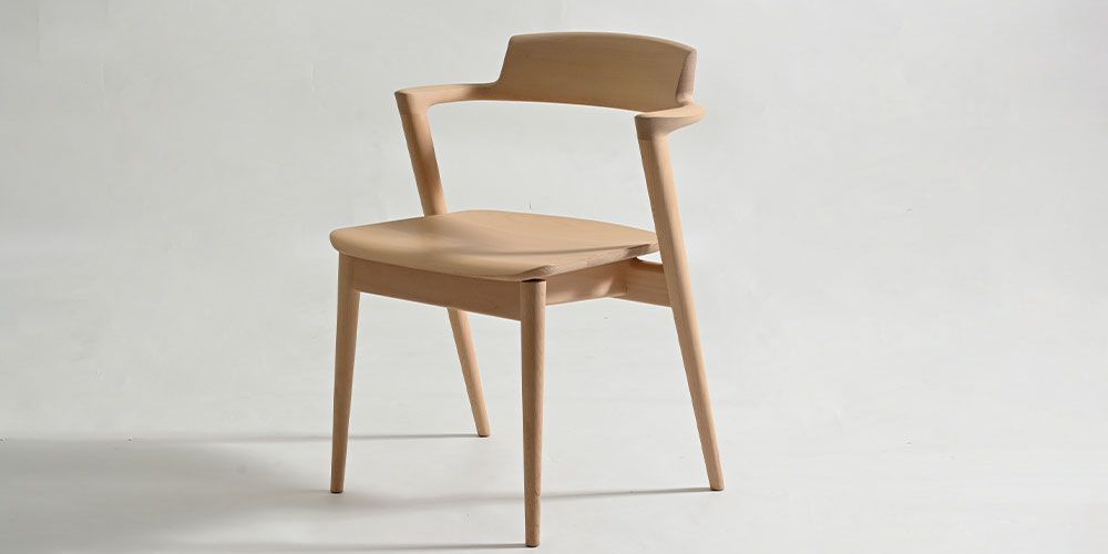 飛騨産業 ダイニングチェア（半肘付き）「SEOTO-セオト-KD201AB」セミ