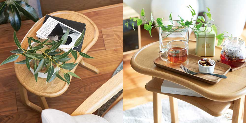 浜本工芸 サイドテーブル「No.5200・5204・5208」オーク材 全3色［No